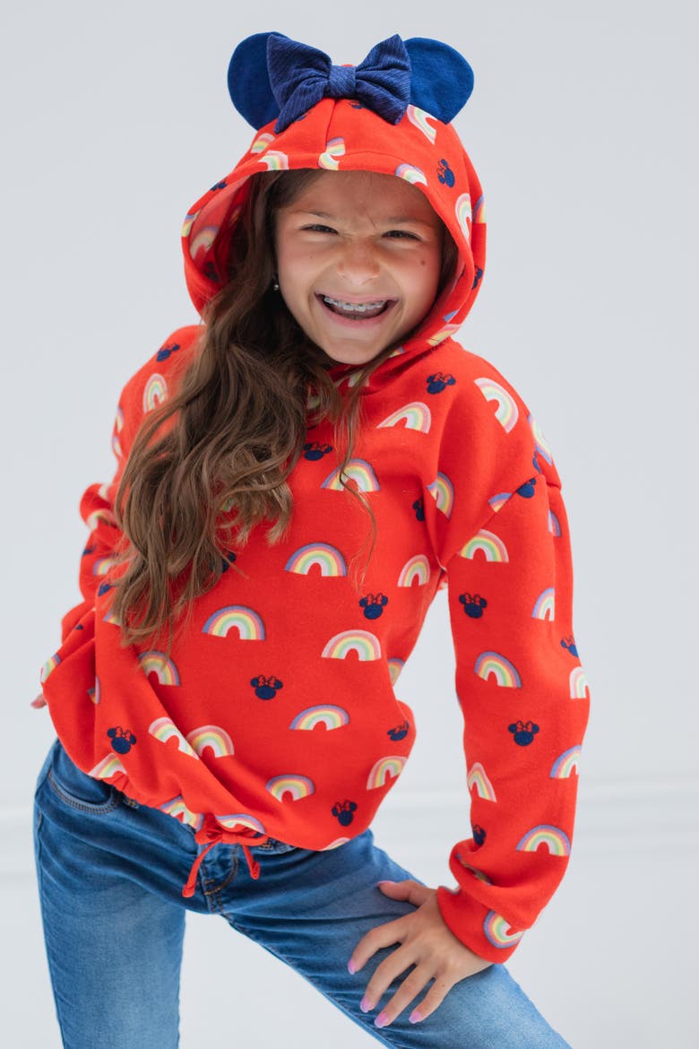 Minnie Mouse Fleece Hoodie and Leggings Set, Alternate, color, Minnie Red Grey Navy