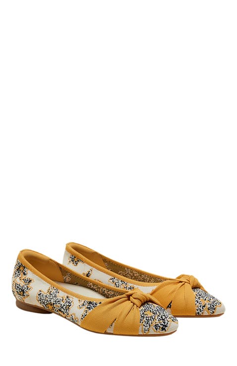 Almond-Toe Knotted Flats (Bibi)