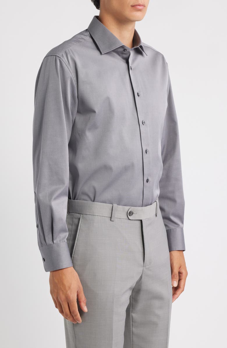 Eterna Cover Modern Fit Non-Iron Cotton Cover Shirt, Alternate, color, Steel