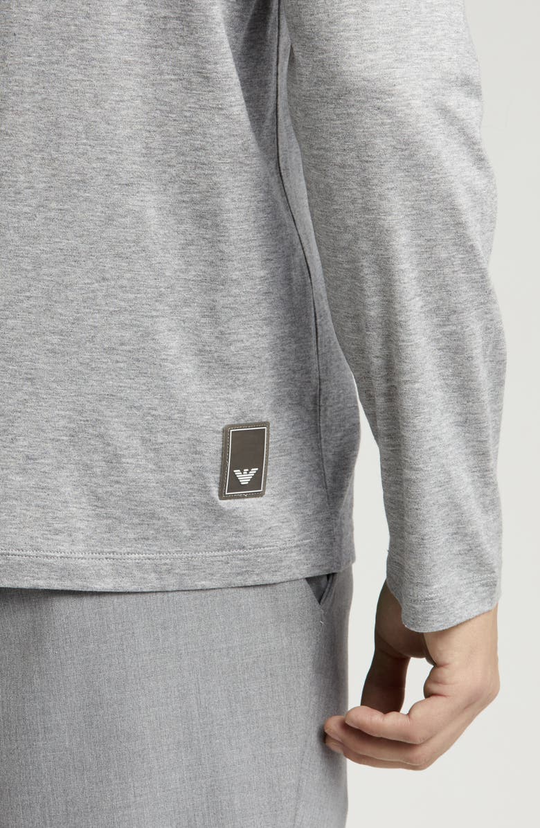 Emporio Armani Long Sleeve Jersey Polo, Alternate, color, 