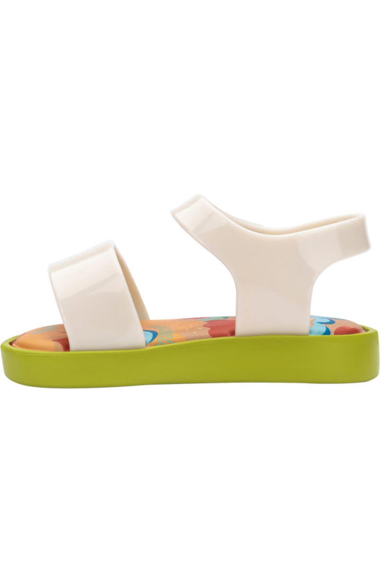 Mini Melissa Kids' Jump Ankle Strap Sandal, Alternate, color, Green/ Beige