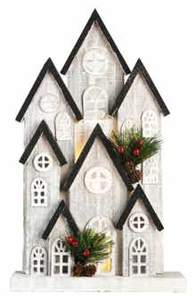 HOME ESSENTIALS AND BEYOND 17-Inch Lighted Ski Lodge