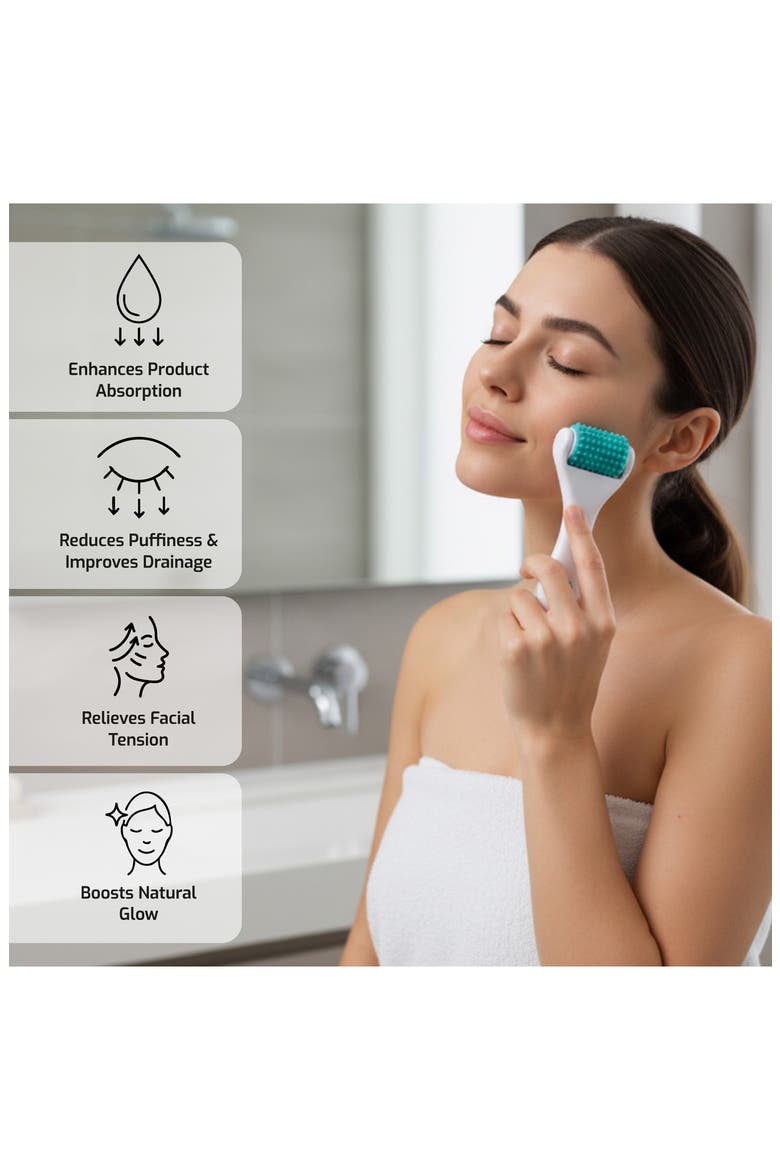 Facial Contour & Glow Roller, Alternate, color, WHITE
