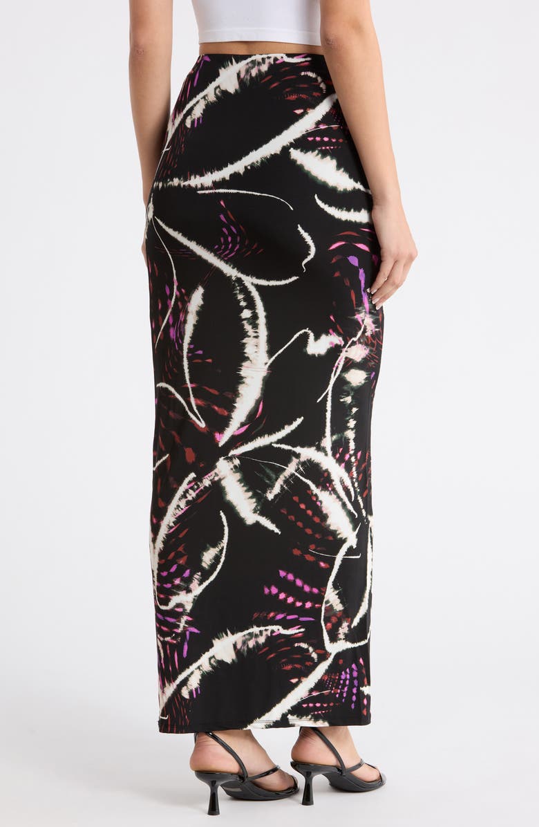 AFRM Aven Abstract Floral Print Maxi Skirt, Alternate, color, Night Daisy