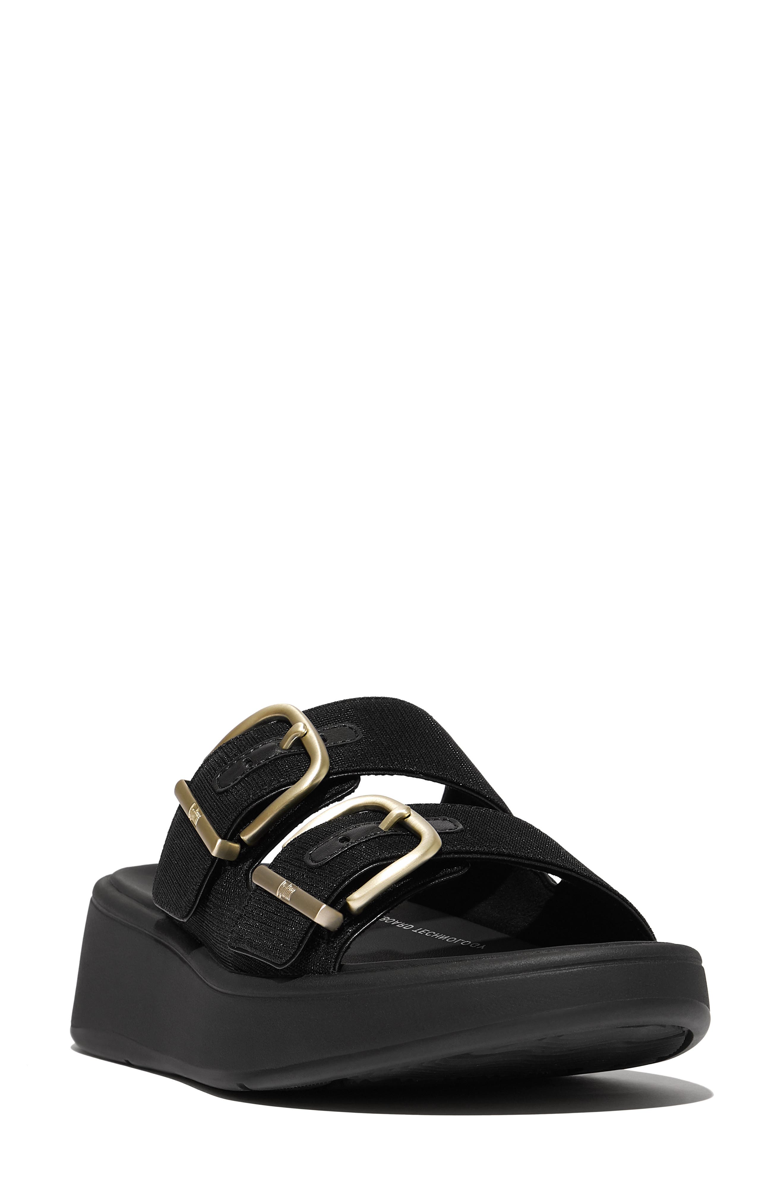 FitFlop F-Mode Shimmer Buckle Sandal, Main, color, 