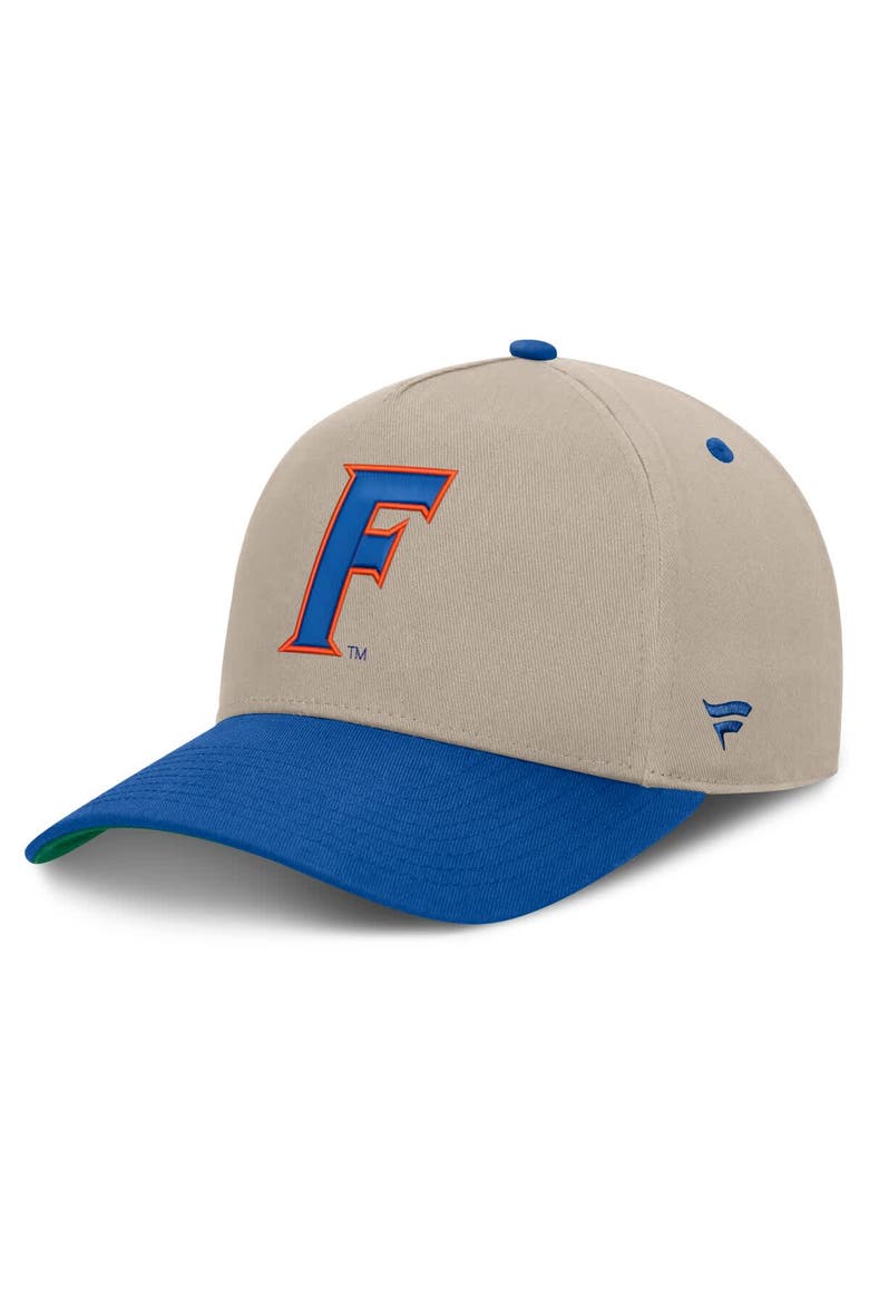 Men's Fanatics  Stone/Royal Florida Gators Veteran Two-Tone Adjustable Hat, Main, color, Stone