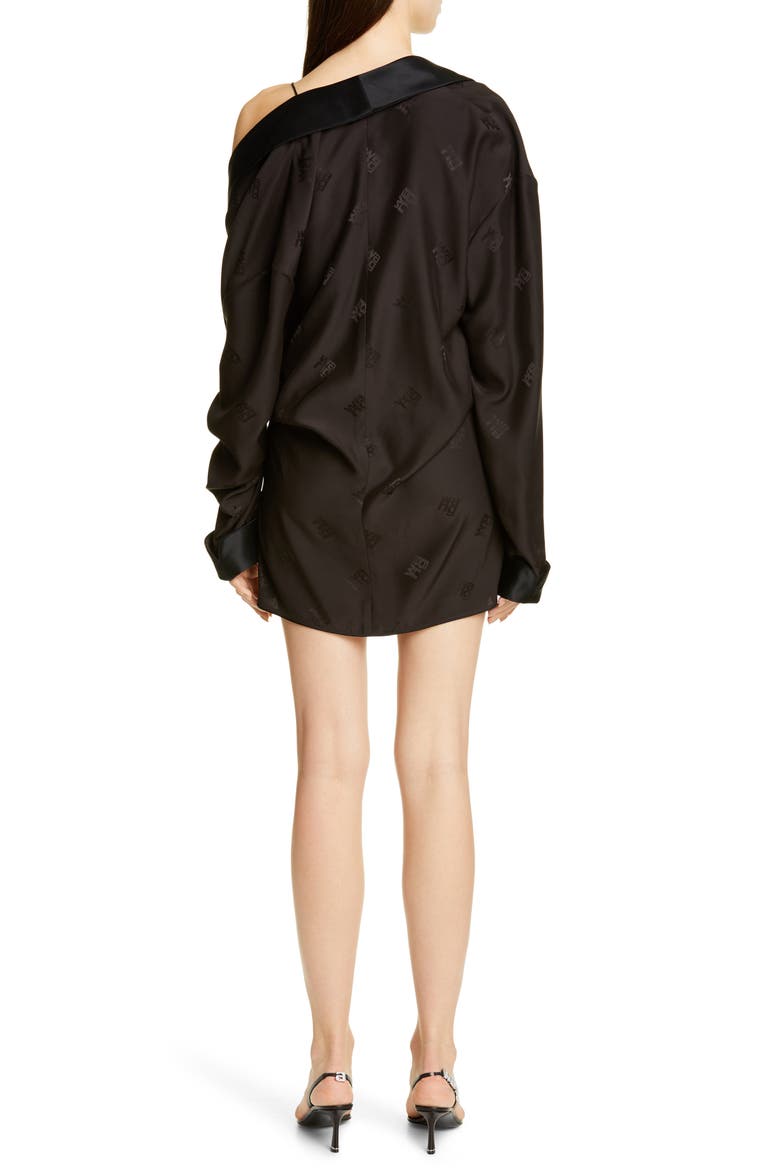 Draped Silk Pajama Romper, Alternate, color, BLACK