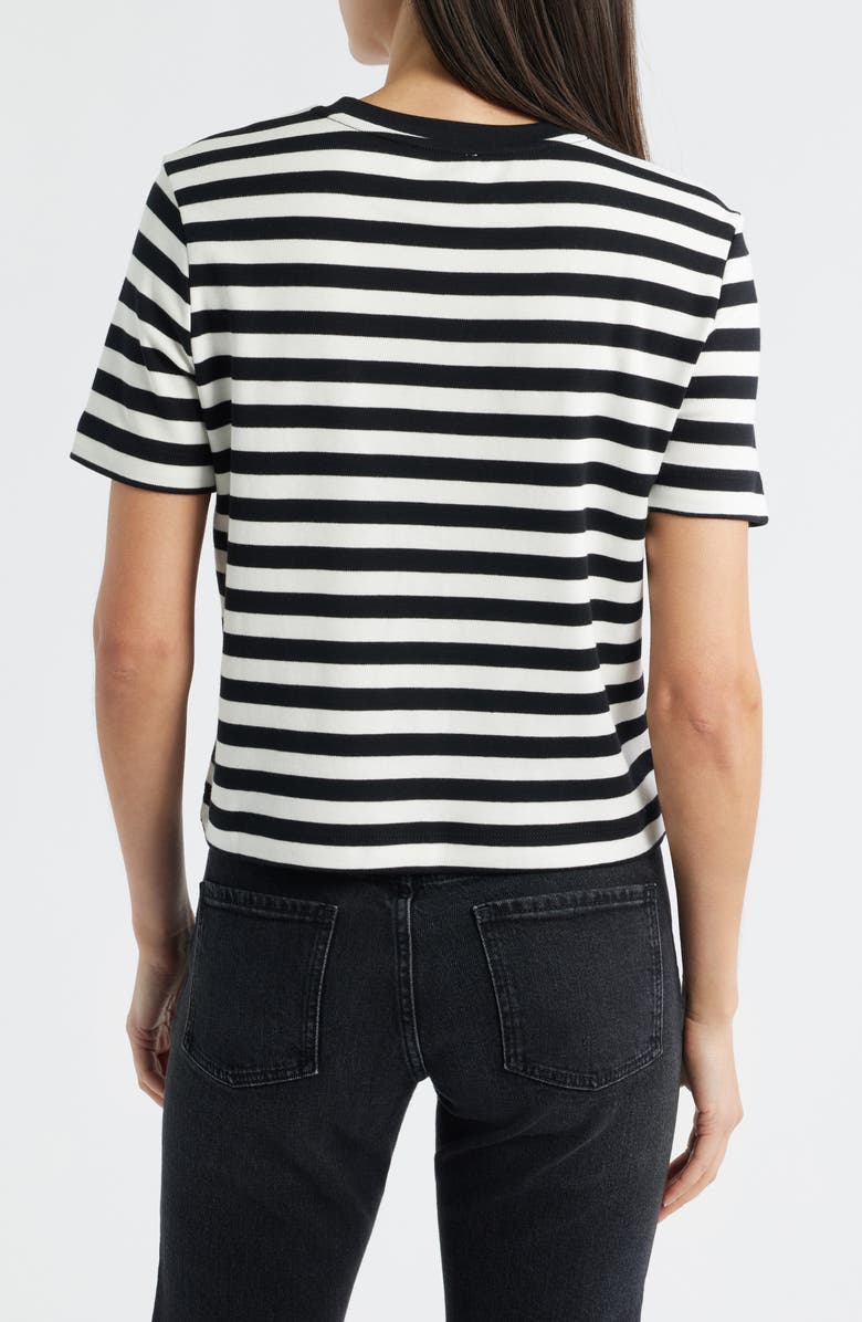 Mavi Jeans Stripe Cotton T-Shirt, Alternate, color, Black Stripe