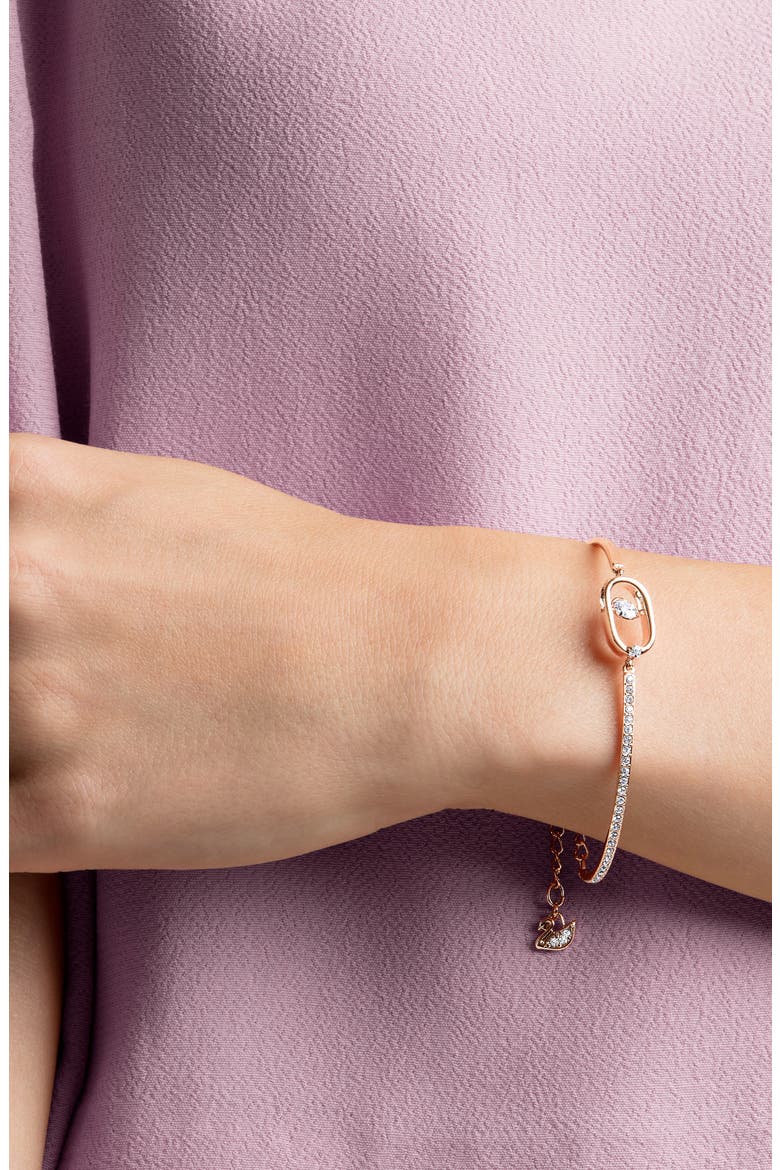 North Crystal Dance Pavé Bracelet, Alternate, color, ROSE GOLD
