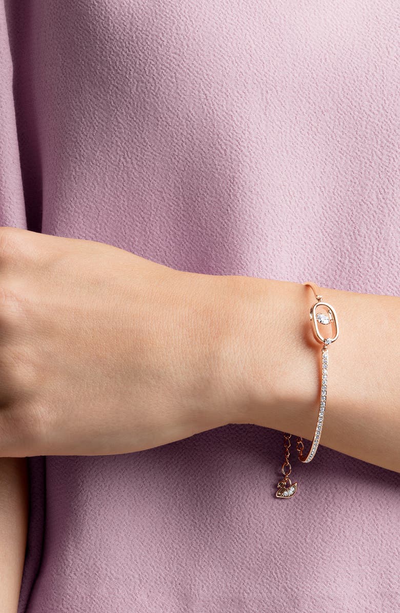 Swarovski North Crystal Dance Pavé Bracelet, Alternate, color, Rose Gold