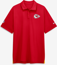 Nike Men's Nike Red Kansas City Chiefs Sideline Powerful Blocking Dri-FIT Tour Polo