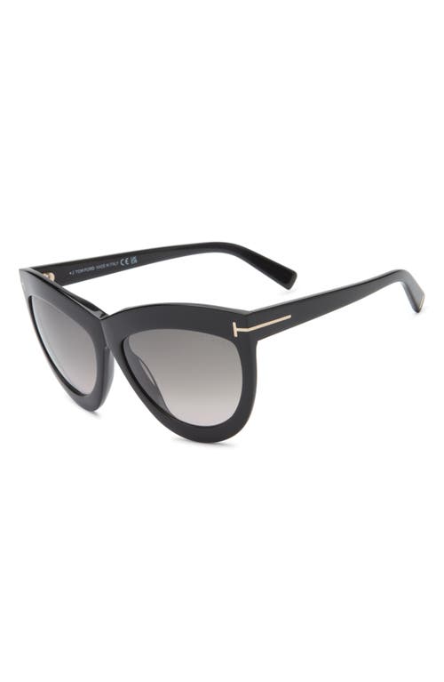 Tom Ford Doris 59mm Shield Sunglasses In Black
