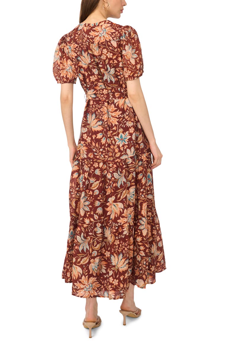 Belted Maxi Dress, Alternate, color, RUSSET BROWN