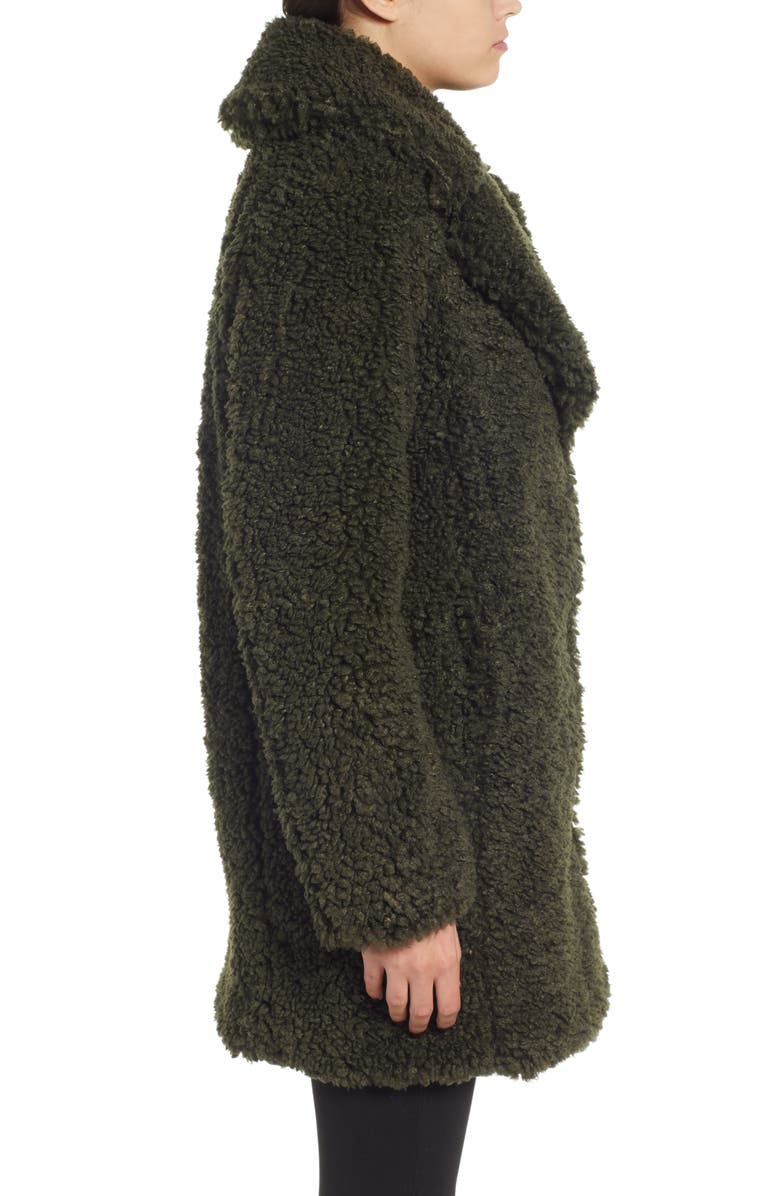 Kensie Faux Shearling Coat, Alternate, color, 
