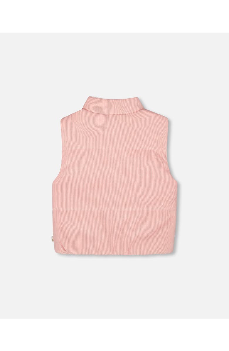 Deux par Deux Corduroy Puffy Sleeveless Vest, Alternate, color, Dusty Pink