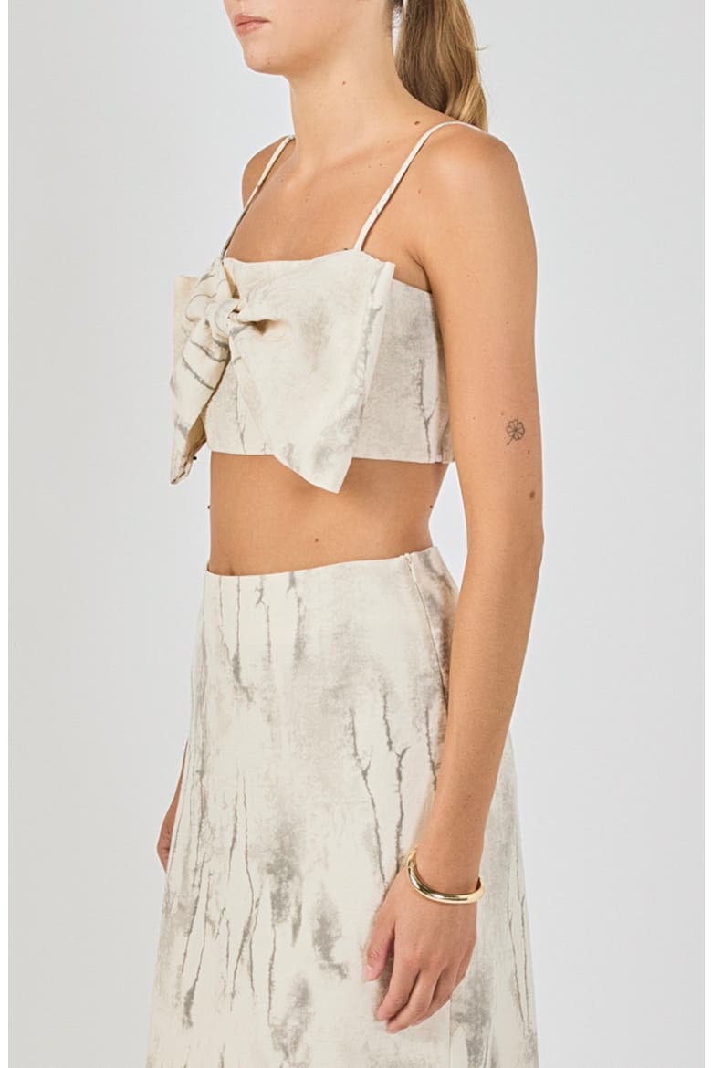 Oversized Bow Cropped Top, Alternate, color, SAND