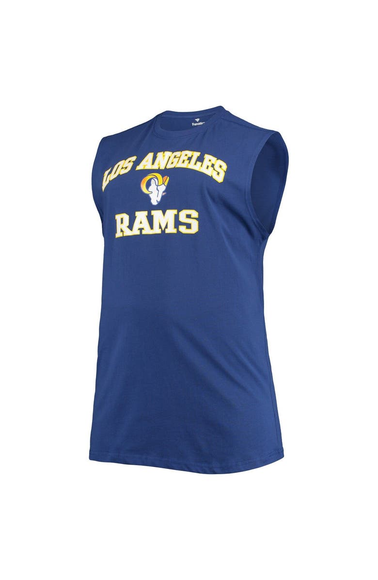 PROFILE Men's Royal Los Angeles Rams Big & Tall Muscle Tank Top, Alternate, color, 