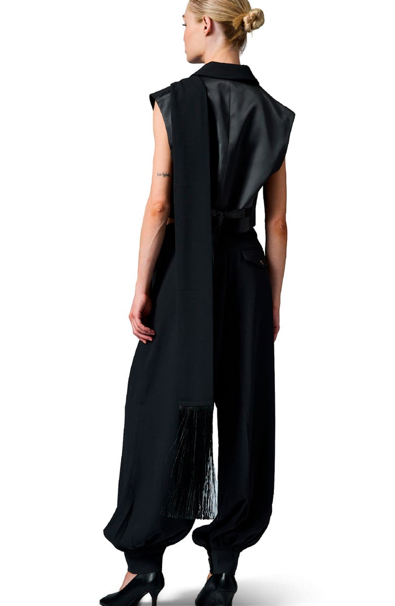 DAY Birger et Mikkelsen Marnie Cropped Gabardine Waistcoat, Alternate, color, Black