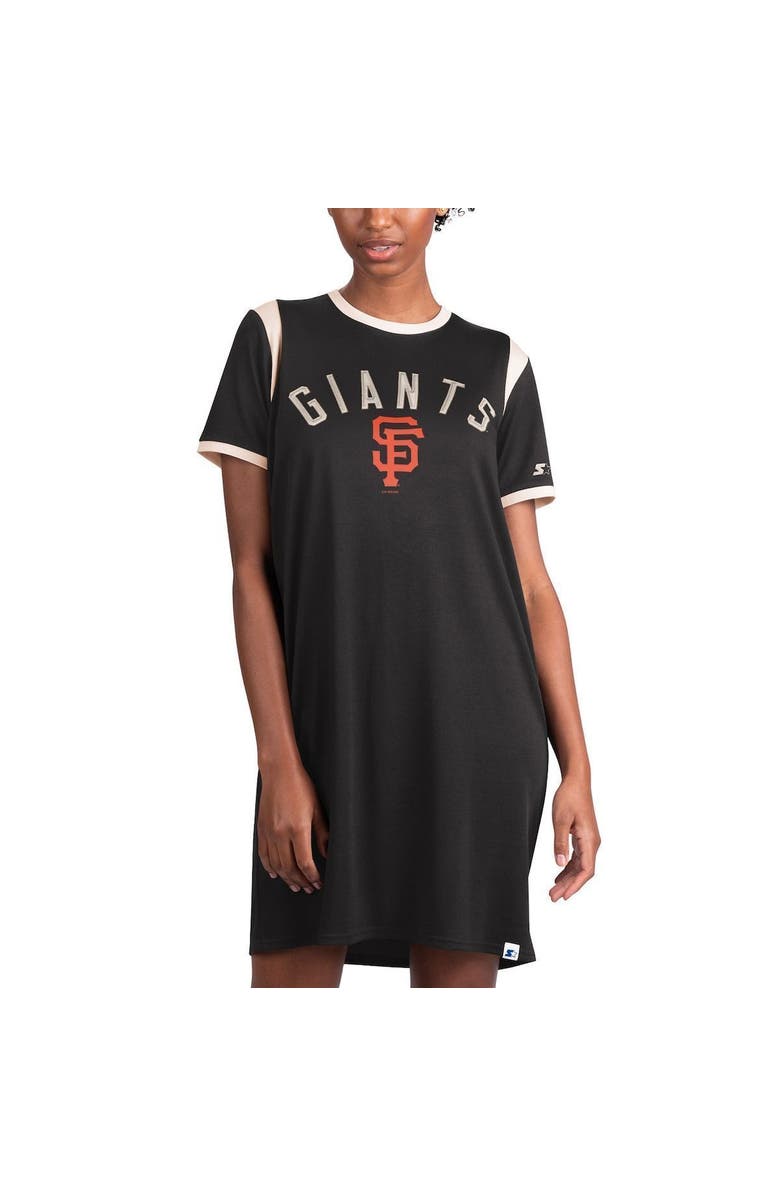 STARTER Women's Starter Black San Francisco Giants Playoff Sneaker Dress, Main, color, Black