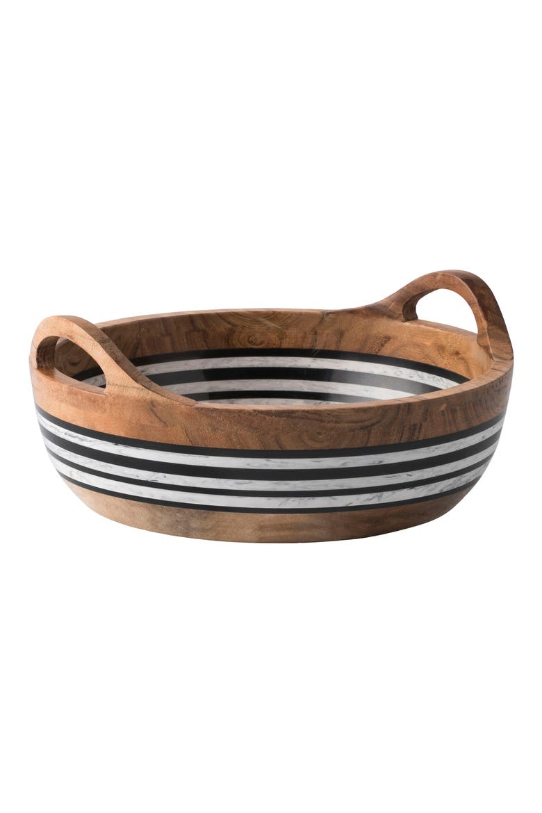 Stonewood Stripe Round Serving Bowl, Main, color, NATURAL STRIPE