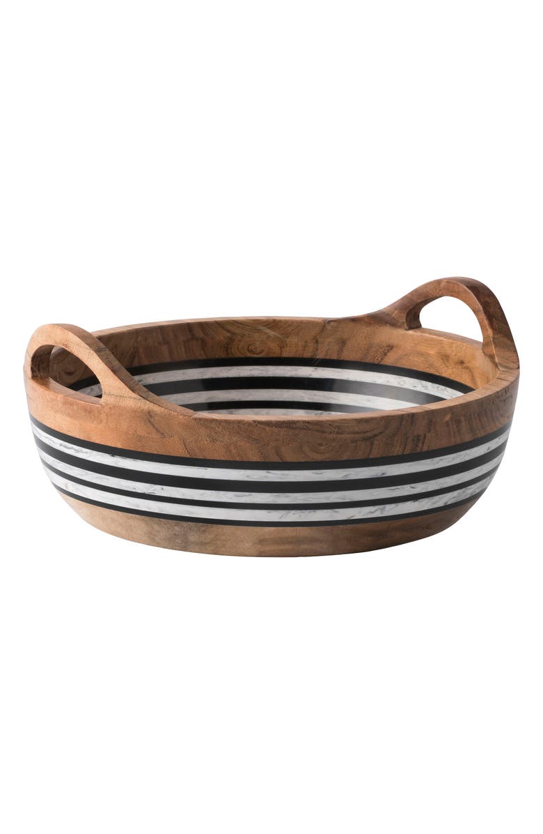 Juliska Stonewood Stripe Round Serving Bowl, Main, color, Natural Stripe
