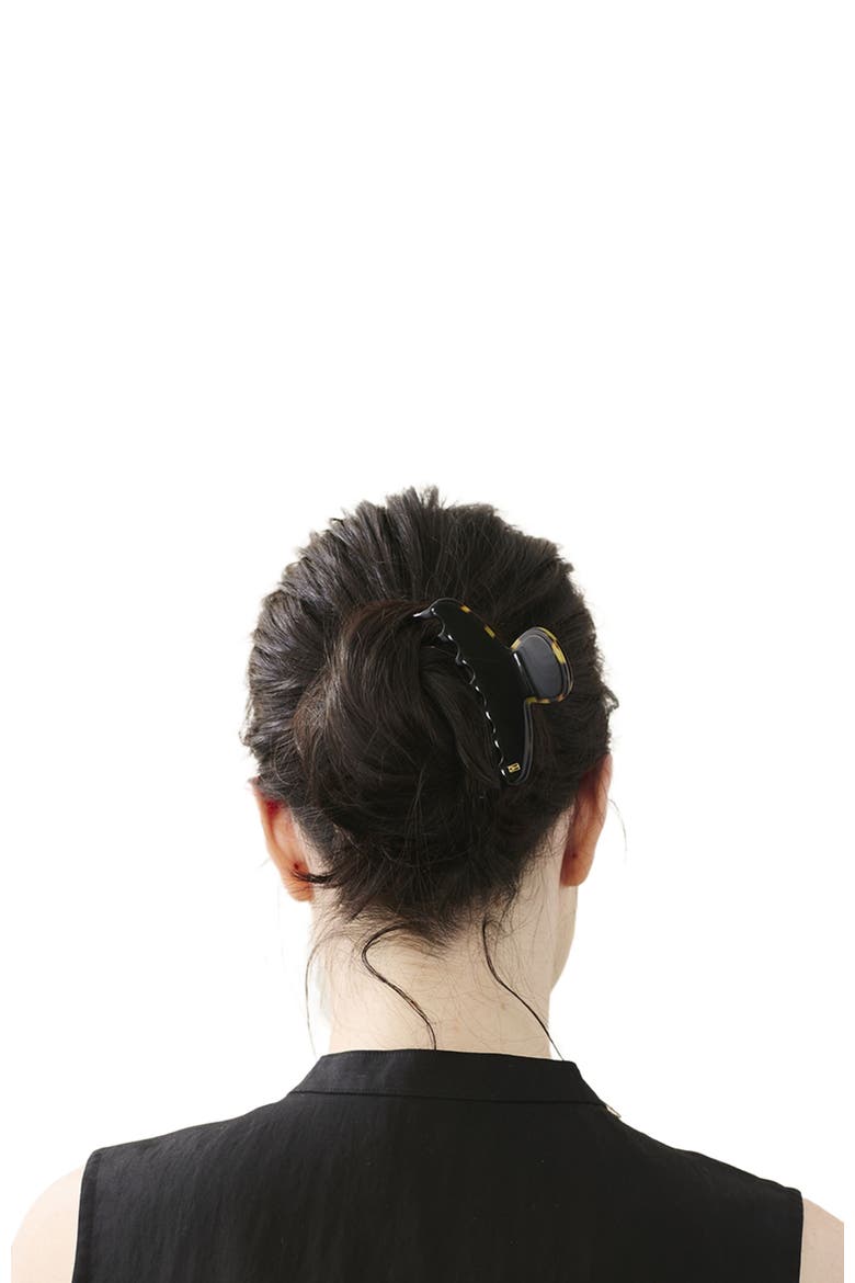 Medium Claw Clip, Alternate, color, BLACK AND TORTOISE