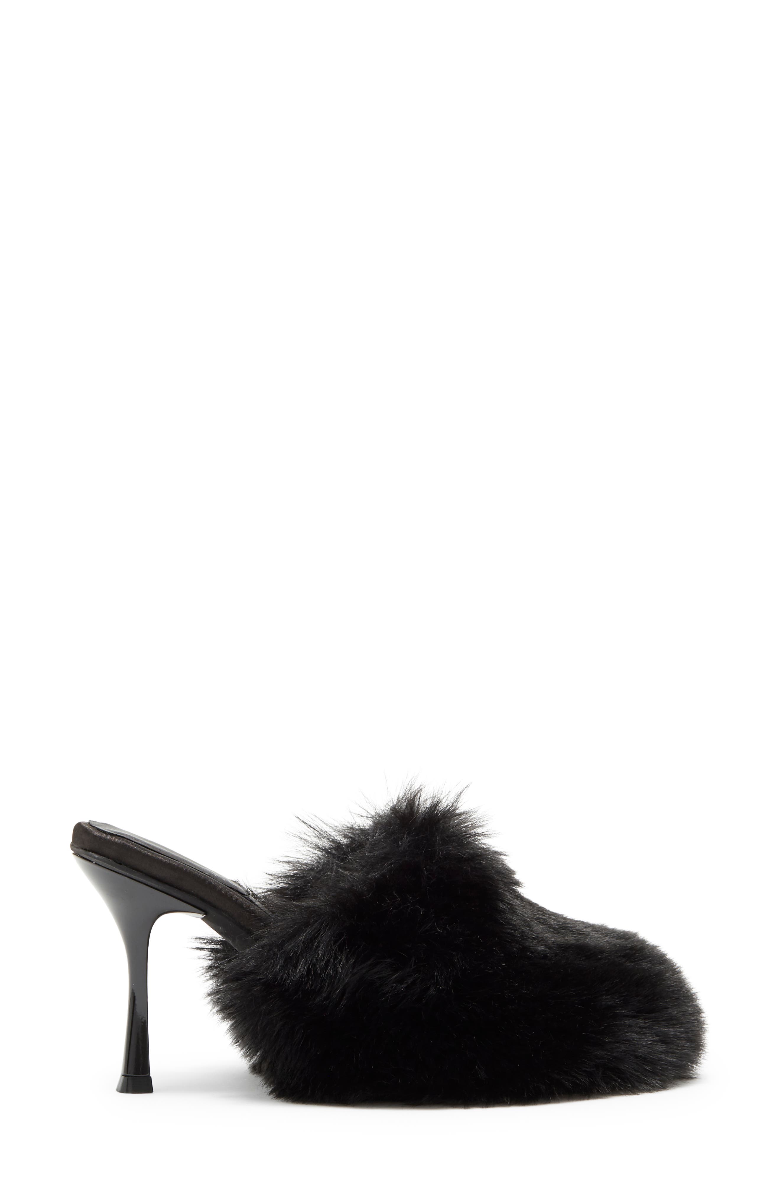 Jeffrey Campbell Binx Faux Fur Sandal, Alternate, color, 