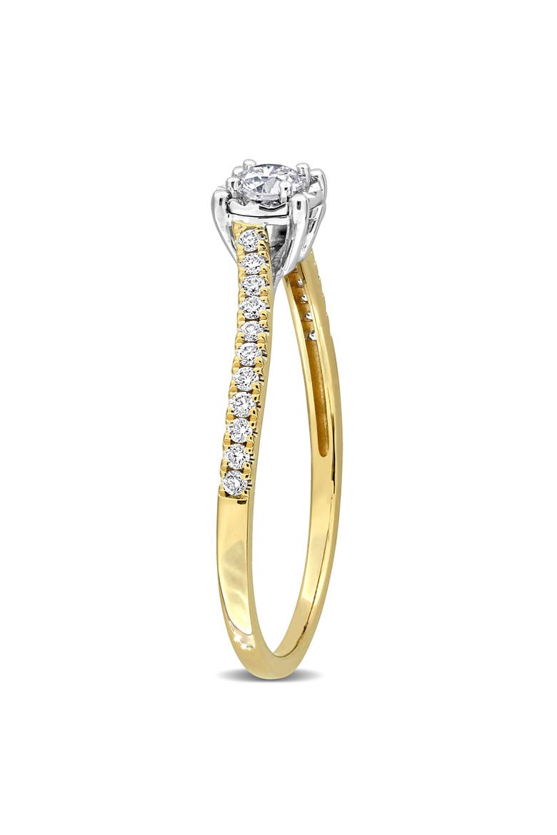 Lab-Grown Diamond Ring in 14k Two-Tone Gold, Alternate, color, Yellow Gold