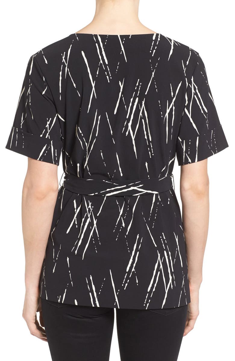 Halogen<sup>®</sup> Belted Short Sleeve Top, Alternate, color,