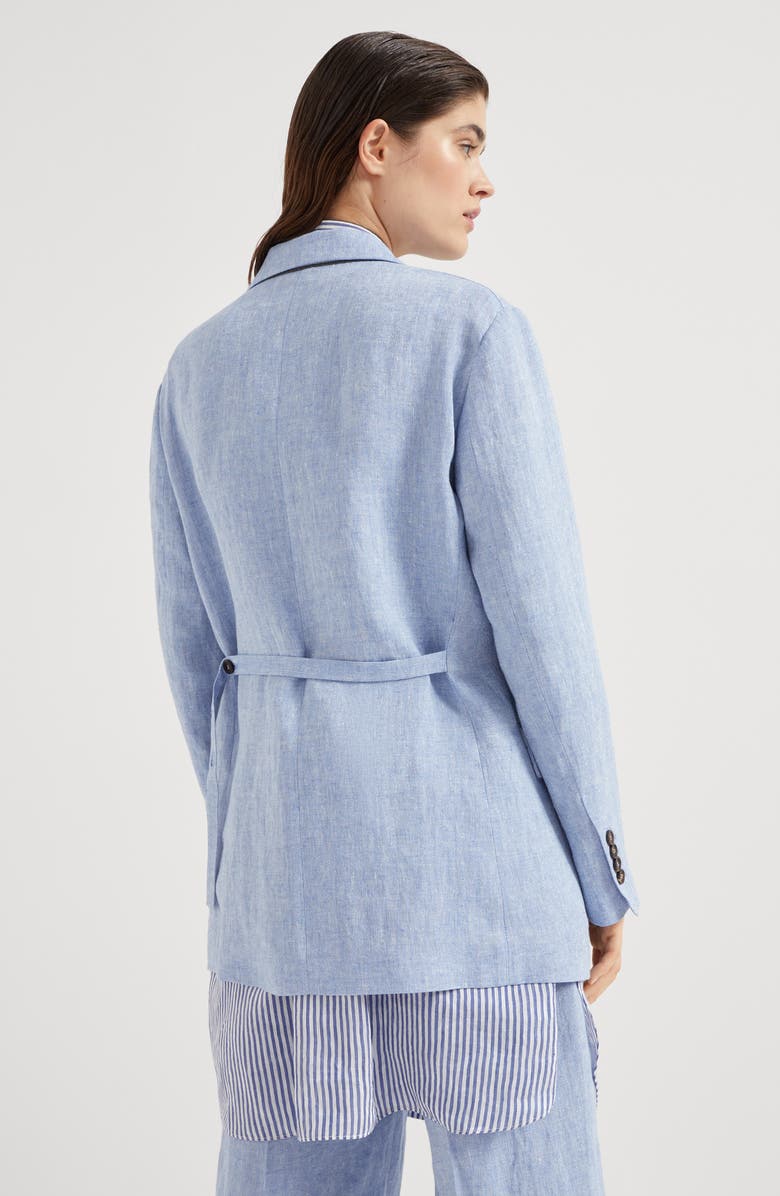 Brunello Cucinelli Sparkling canvas blazer, Alternate, color, 