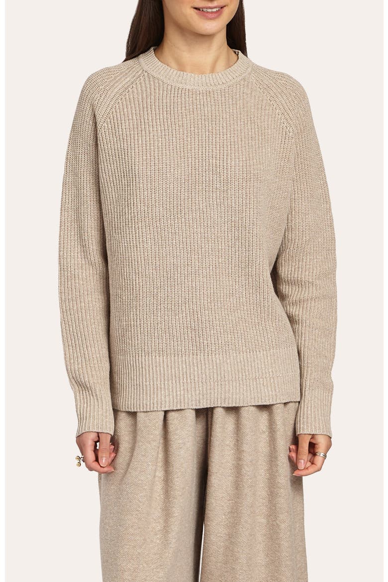 Romey Ribbed Crew, Main, color, Oat