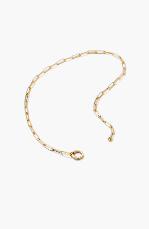 Paperclip Chain Charm Necklace
