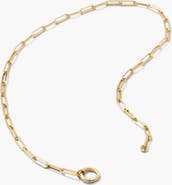 MEJURI Paperclip Chain Charm Necklace