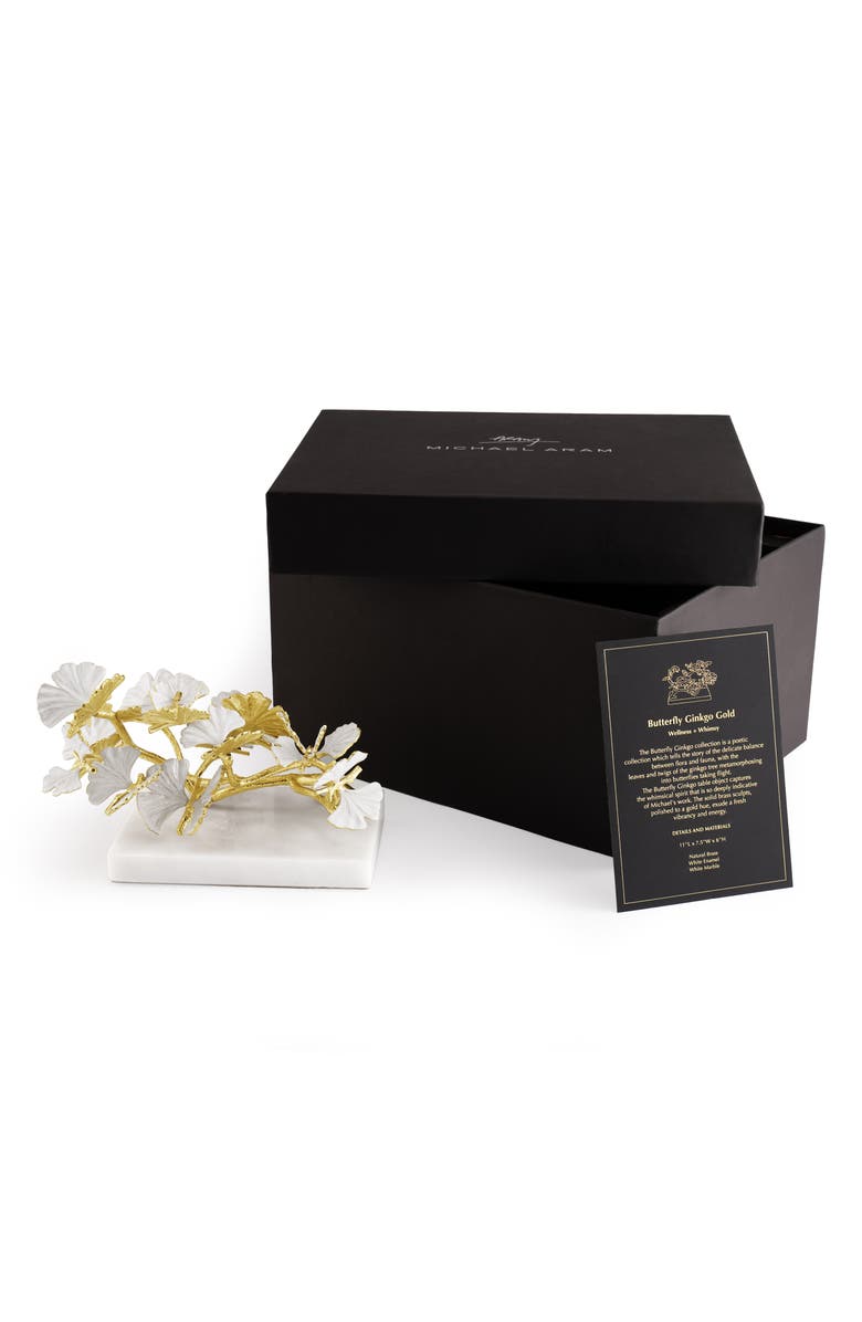 Michael Aram Butterfly Ginkgo Sculpture, Alternate, color, White/ Gold