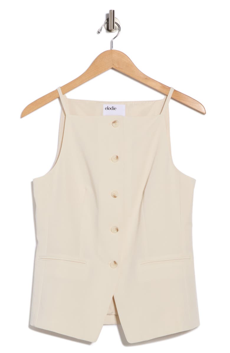 Elodie Square Neck Vest, Alternate, color, Ecru