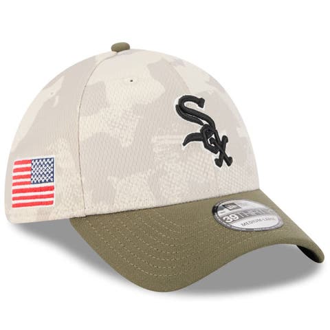 Men's New Era Light Beige/Olive Chicago White Sox 2025 Armed Forces Day 39THIRTY Flex Hat