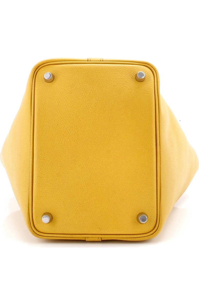 Pre-Owned Hermes Picotin Lock Bag Tressage Epsom PM, Alternate, color, Jaune Ambre/Brique/Blanc