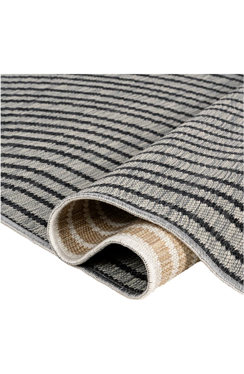 JONATHAN Y Zephyr Mid-Century Modern Arch Stripe Reversible Machine-Washable Indoor/Outdoor Area Rug, Alternate, color, Cream/Beige