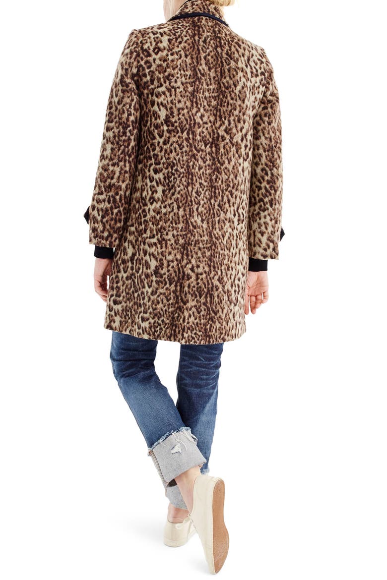 Double Leopard Topcoat, Alternate, color, SNOW LEOPARD