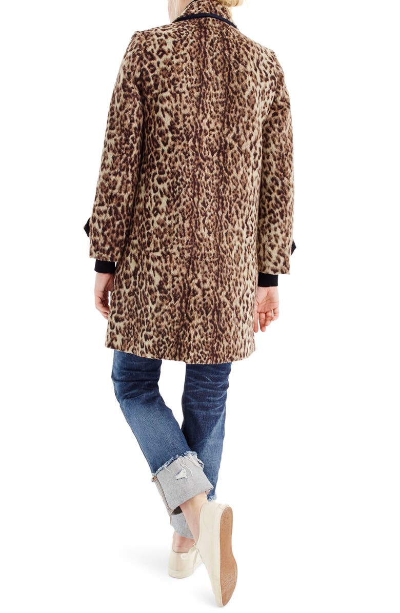 J.Crew Double Leopard Topcoat, Alternate, color,