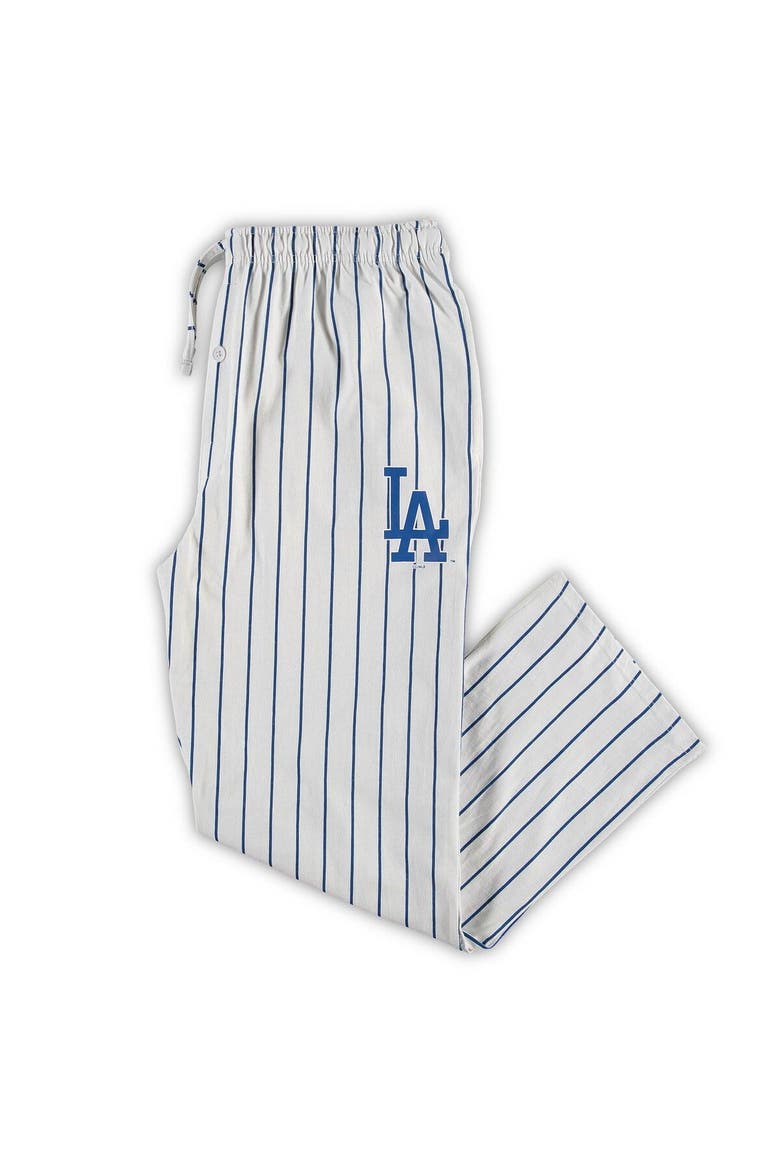 Men's Concepts Sport White/Royal Los Angeles Dodgers Big & Tall Pinstripe Sleep Pants, Main, color, White