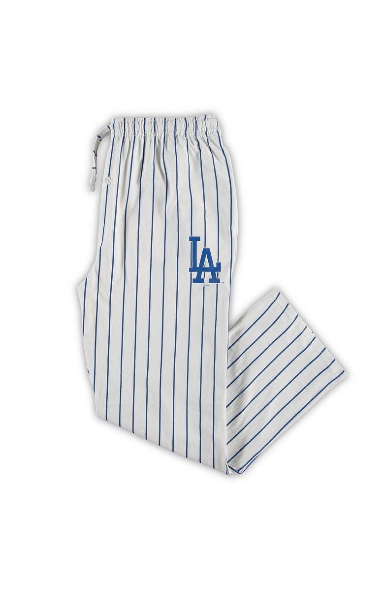 CONCEPTS SPORT Men's Concepts Sport White/Royal Los Angeles Dodgers Big & Tall Pinstripe Sleep Pants, Main, color, White