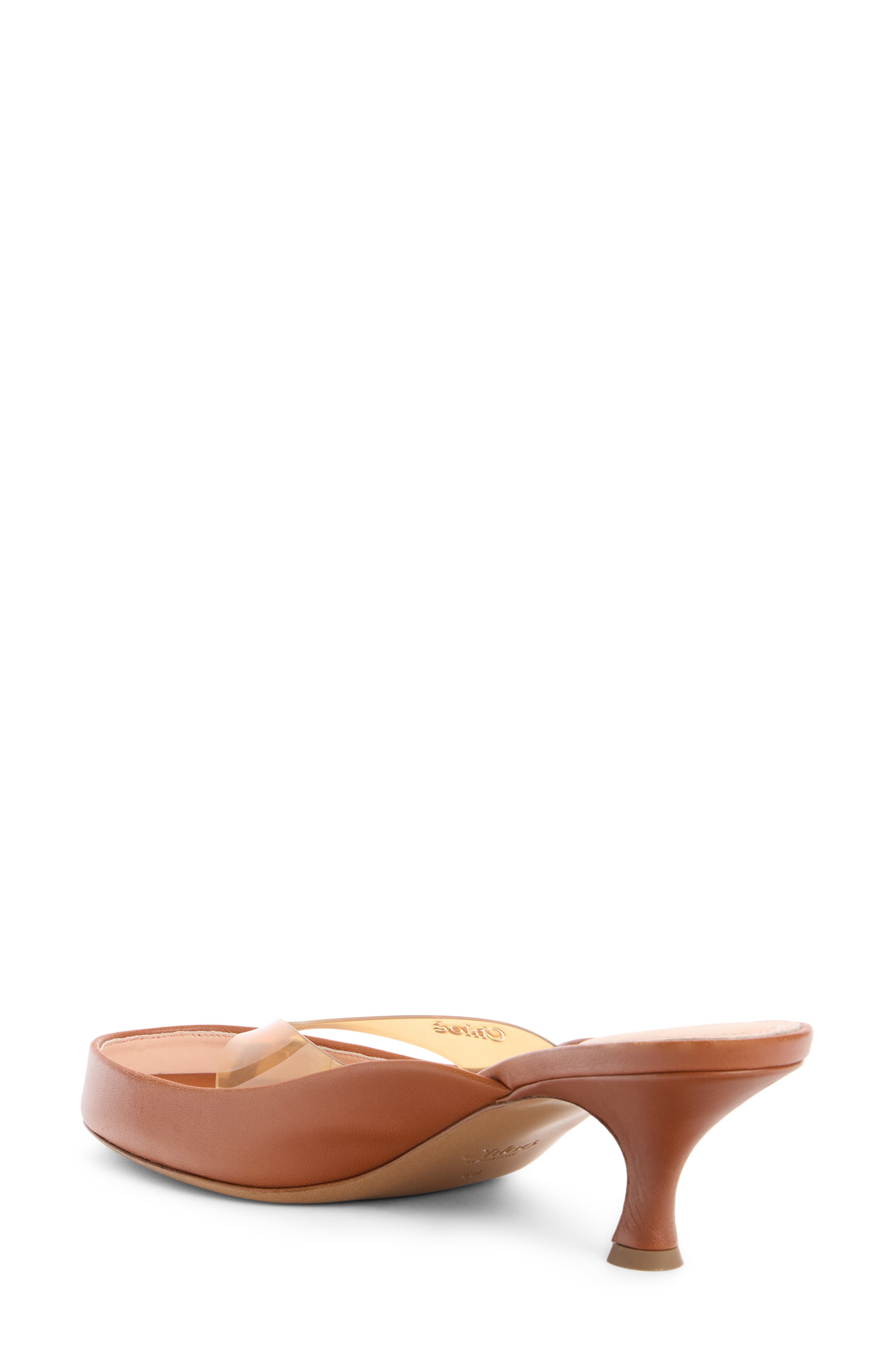 Chloé Junie Kitten Heel Mule, Alternate, color, Terracotta Brown