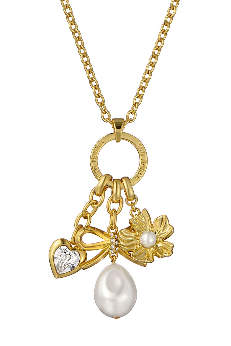 Isadora Charm Pendant Necklace, Main, color, METALLIC GOLD