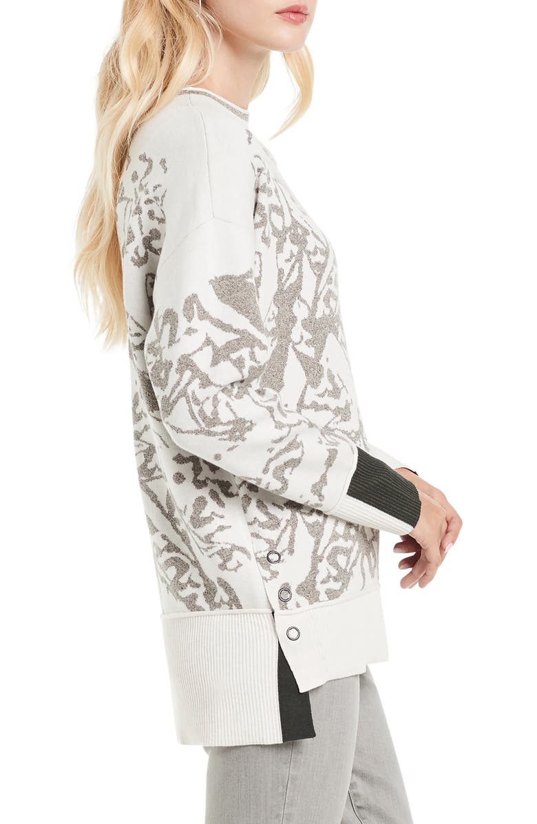 NIC+ZOE Snowbird Jacquard Knit Sweater, Alternate, color,