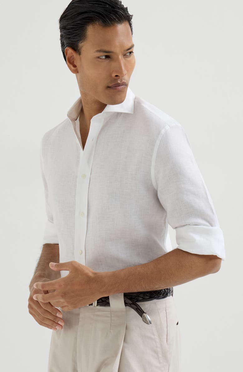 Brunello Cucinelli Linen shirt, Alternate, color, White