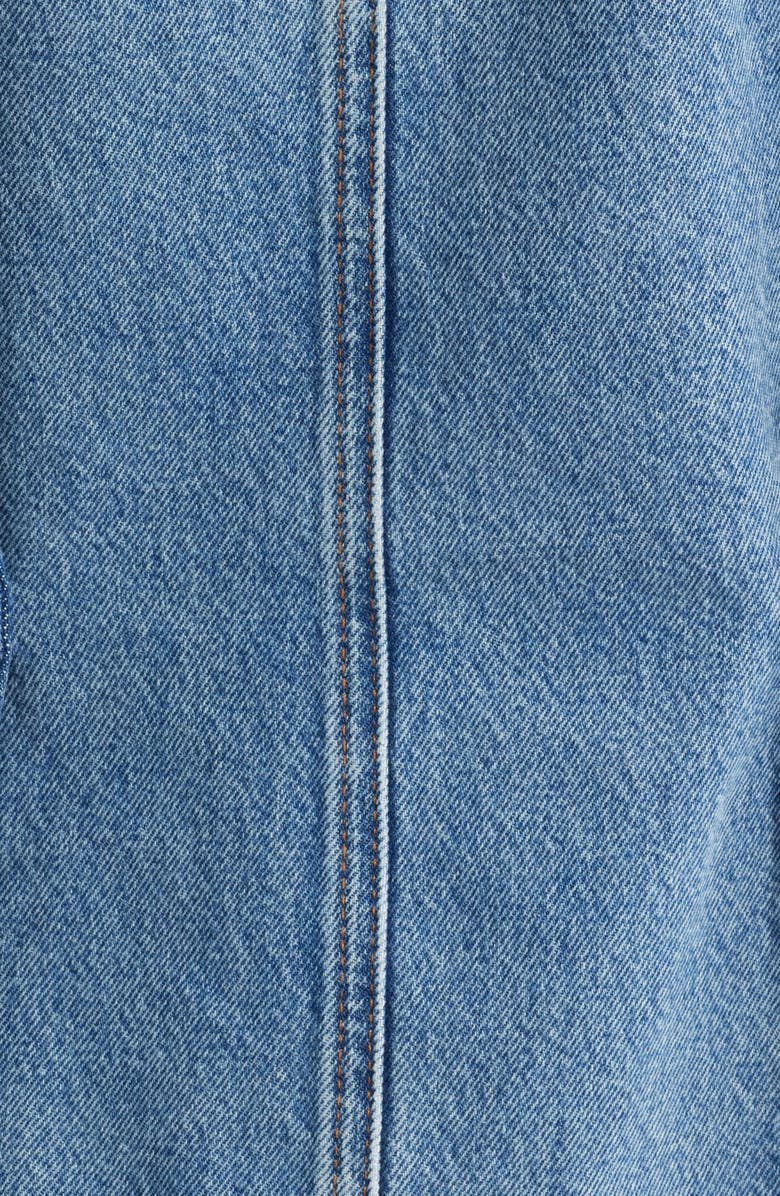 FRAME The Nipped Collarless Denim Jacket, Alternate, color, Umbria