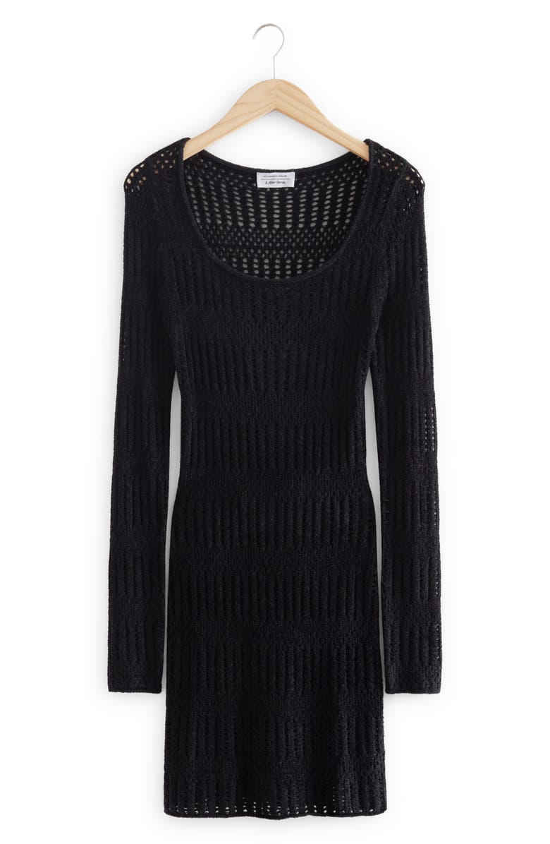 & Other Stories Open Stitch Long Sleeve Dress, Alternate, color, 