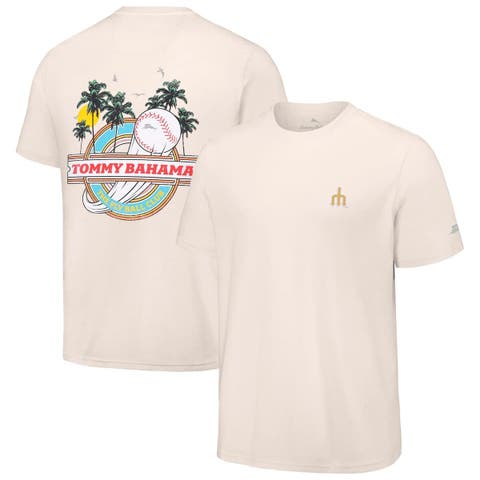 Men's Tommy Bahama  Cream Seattle Mariners Fly Ball Club T-Shirt