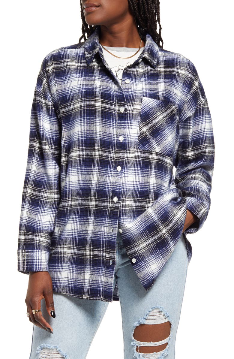 BP. Boyfriend Plaid Shirt, Alternate, color,